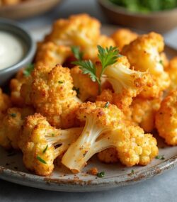 Rețetă Hipocalorică Conopidă Crocantă cu Sos Picant de Iaurt