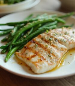 Rețetă Hipocalorică Doradă la Grătar cu Garnitură de Fasole Verde Aromată