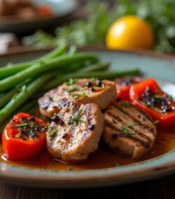 Rețetă hipocalorică Ficat de Pui cu Fasole Verde și Ardei Copți