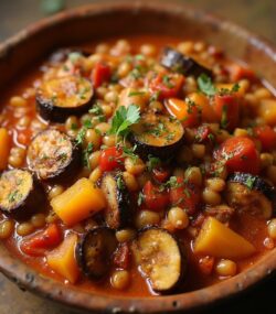 Rețetă hipocalorică Ghiveci Aromatic cu Linte și Caise Deshidratate