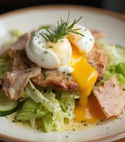 Rețetă Low-carb, High-fat, High-protein Ou Poșat cu Salată de Halloumi și Castraveți