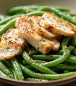 Rețetă Hipocalorică Salată de Fasole Verde cu Pui și Usturoi
