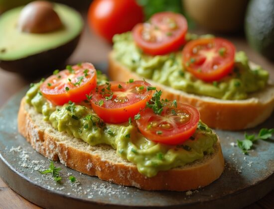 Rețetă Hipocalorica, Low-carb High-fat de Tartine cu Guacamole și Roșii Cherry pe Pâine Integrală