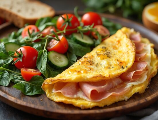 Rețeta hipocalorică și low carb omletă cu legume de sezon