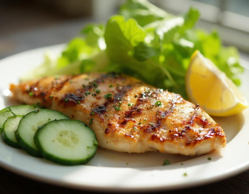 Rețetă Rina piept de pui cu salată verde