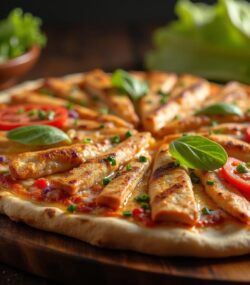 Rețetă hipocalorică Lipie Integrală Pizza Style cu Piept de Pui