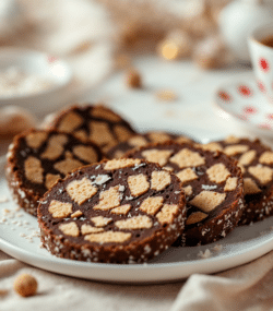 Rețetă salam de biscuiți de post fără margarină