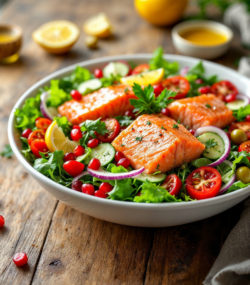 rețetă salată cu somon și rodie