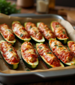 Rețetă south beach dovlecei umpluți cu piept de pui și mozzarella