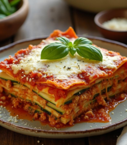 Rețetă south beach lasagna de dovlecei cu carne de pui și mozzarella