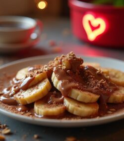 Rețetă hipocalorică banane caramelizate cu unt de arahide și cacao