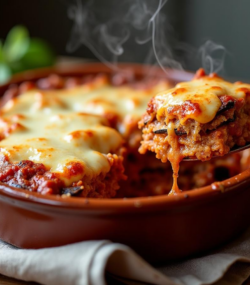 Rețetă south beach, low carb high protein lasagna de vinete cu carne de pui și roșii