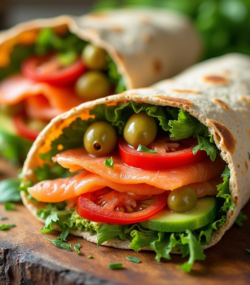 Rețeta hipocalorică lipie integrală cu somon afumat și avocado