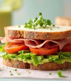 Rețetă hipocalorică sandviș gourmet cu avocado, prosciutto și pâine integrală