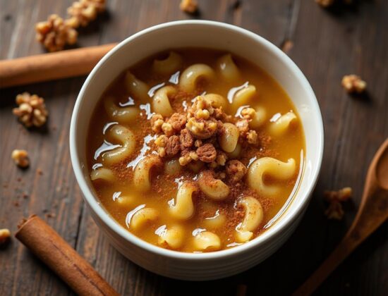 Imagine de sus cu mucenici muntenesti pe un fundal de lemn