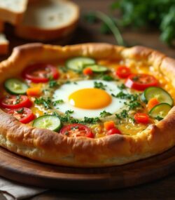 Rețetă hipocalorica tartă cu legume, ou și cașcaval light la cuptor