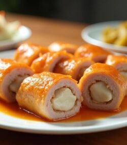 Rețeta hipocalorică rulouri de mușchiuleț cu piure de cartofi și murături