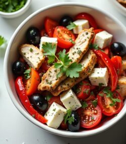 Rețeta hipocalorică salată de pui cu ardei copt