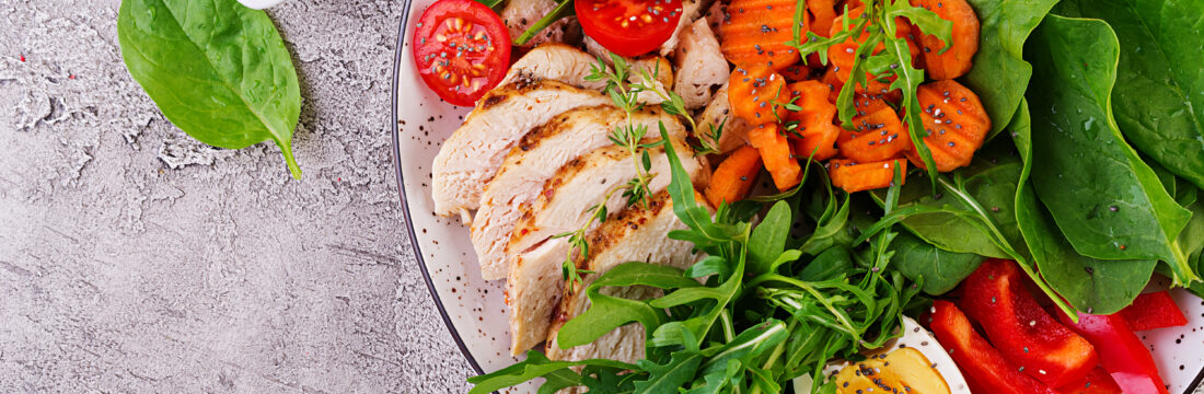 Imagine de sus cu o farfurie in dieta fodmap