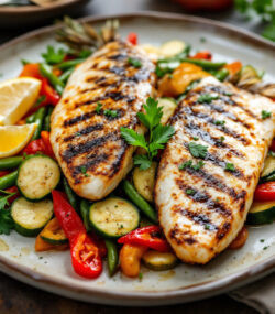 Rețetă macrou la plită cu legume asortate