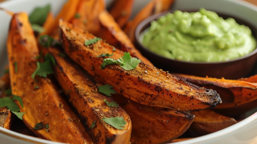 cartofi dulci cu guacamole 