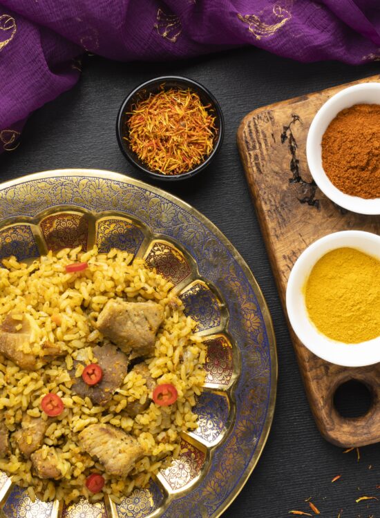 Imagine de sus cu alimente din dieta indiana