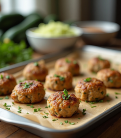 Rețetă Chiftele de Curcan la Cuptor cu Dovlecel Răzuit