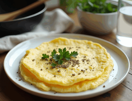 Rețeta omletă din albușuri cu ierburi aromatice