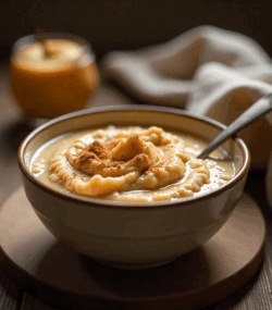 Rețeta budincă de ovăz cu apă și scorțișoară (mic dejun pe bază de carbohidrați)