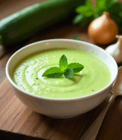 Rețeta supă cremă de dovlecel cu mentă