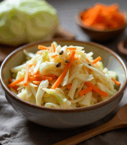 Rețeta salată caldă de varză cu morcov și chimen