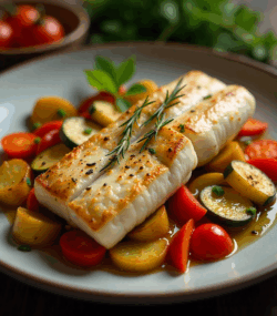 Rețeta hipocalorica crap la cuptor pe pat de legume coapte