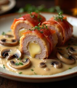 Rețeta hipocalorică rulouri de porc cu prosciutto și cașcaval