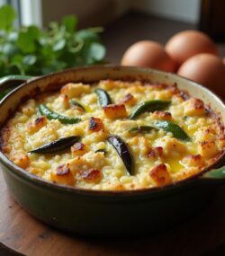 Rețeta hipocalorică budincă sărată de orez cu pui și legume la cuptor