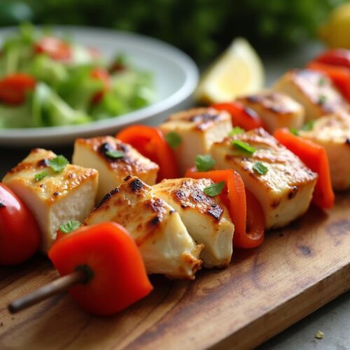 Rețeta Atkins frigărui de pui la grill