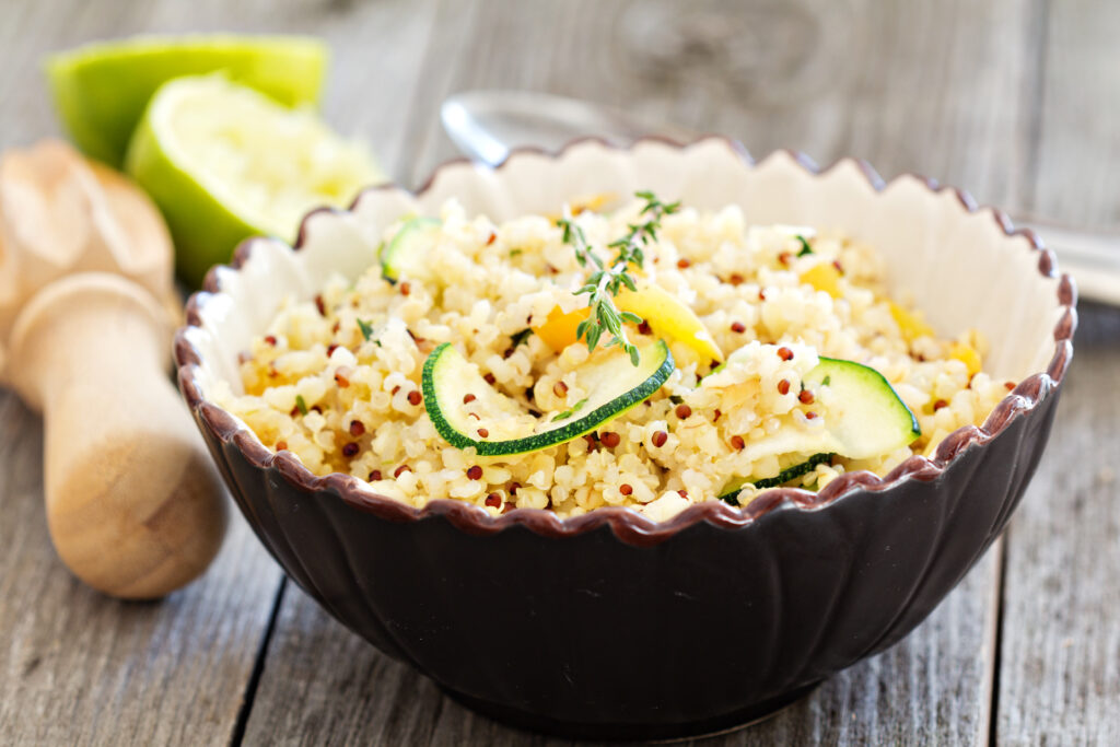 Imagine de aproape, preparat cu carbohidrati complecsi permisi în dieta macrobiotică