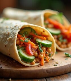 Rețeta hipocalorică și vegană shaorma de post cu tahini