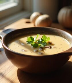 Rețeta hipocalorica vegană și vegetariană supă cremă de ciuperci de post
