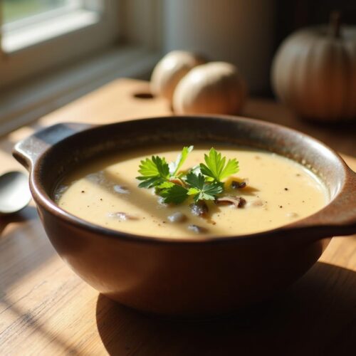 Rețeta hipocalorica vegană și vegetariană supă cremă de ciuperci de post