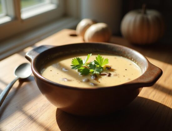 Rețeta hipocalorica vegană și vegetariană supă cremă de ciuperci de post