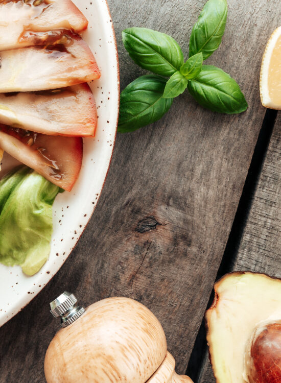 Imagine de sus, preparat sărac în calorii, în dieta vlcd