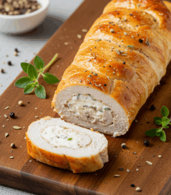 Rețeta Ruladă Dukan din piept de pui cu cremă de iaurt 0%