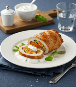 Rețeta ruladă de curcan cu legume și iaurt